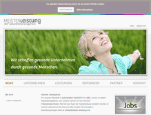 Tablet Screenshot of meister-leistung.com